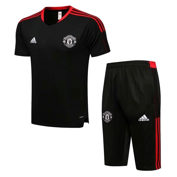 Entrenamiento Manchester United Conjunto Completo 2022 Negro Rojo